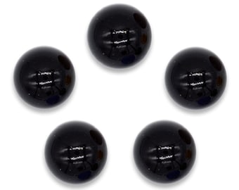 25mm Black Solid Opal Glass Shooter Marbles Packs of 5 Decorating Games Crafts Art Work