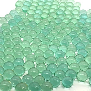 12mm Glacial Ice Clear Glass Peewee Marbles Choice of Quantity - Pk 25, 100, or 500 Transparent w Light Green/Blue Tint New for 2022!