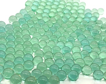 12mm Glacial Ice Clear Glass Peewee Marbles Choice of Quantity - Pk 25, 100, or 500 Transparent w Light Green/Blue Tint New for 2022!