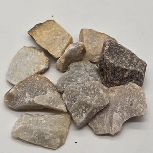 Quartzite Metamorphic Rock - 10 Unpolished Mineral Specimens - Measures 1 - 2 inches on Longest Side