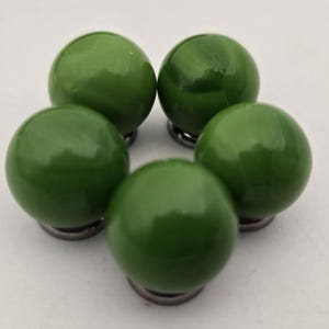 16mm "Green Opal" Game Marbles (5/8") Choice of Quantity: Packs of 5, 10, 25, 50, 100, or 250 Shiny Green Glass Crafts Yard Art