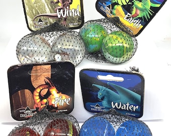 Don Juan Marbles - Set De 20 Billes Dragons 16 Mm + 1 Bille 25 Mm - Idéal Pour Collectionneurs Et Jeux Créatifs