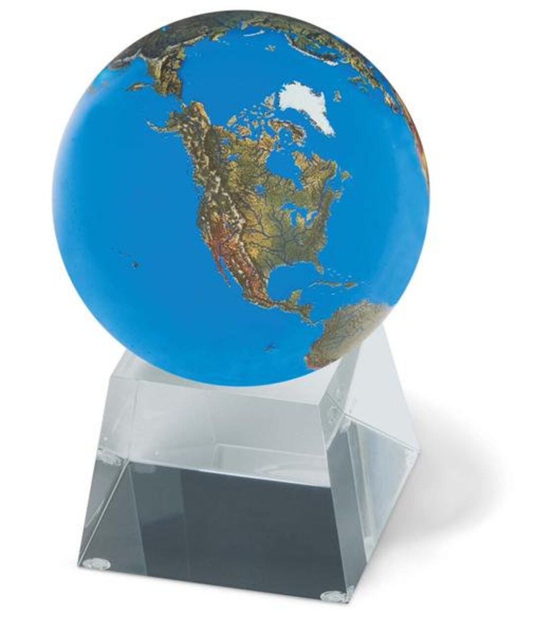 Aqua Crystal Earth Globe 3 Inch Diameter on Clear Glass Stand Etsy