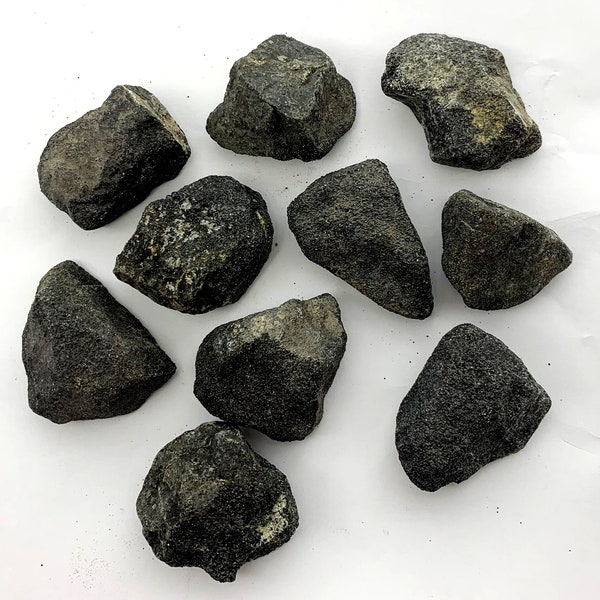 Chromite Oxide Mineral - 10 Unpolished Rock Specimens - Measures 1 - 2 inches on the Longest Side