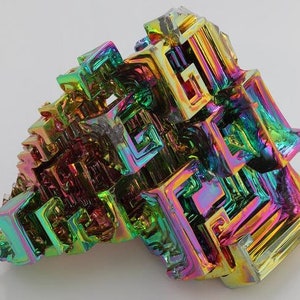 3 Bismuth Crystal Specimens Beautiful Rainbow Mineral Healing, Crafts Choice of Size image 2