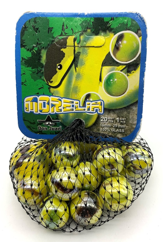Net Bag of 21 Morelia Glass Marbles From Netherlands Vacor Don