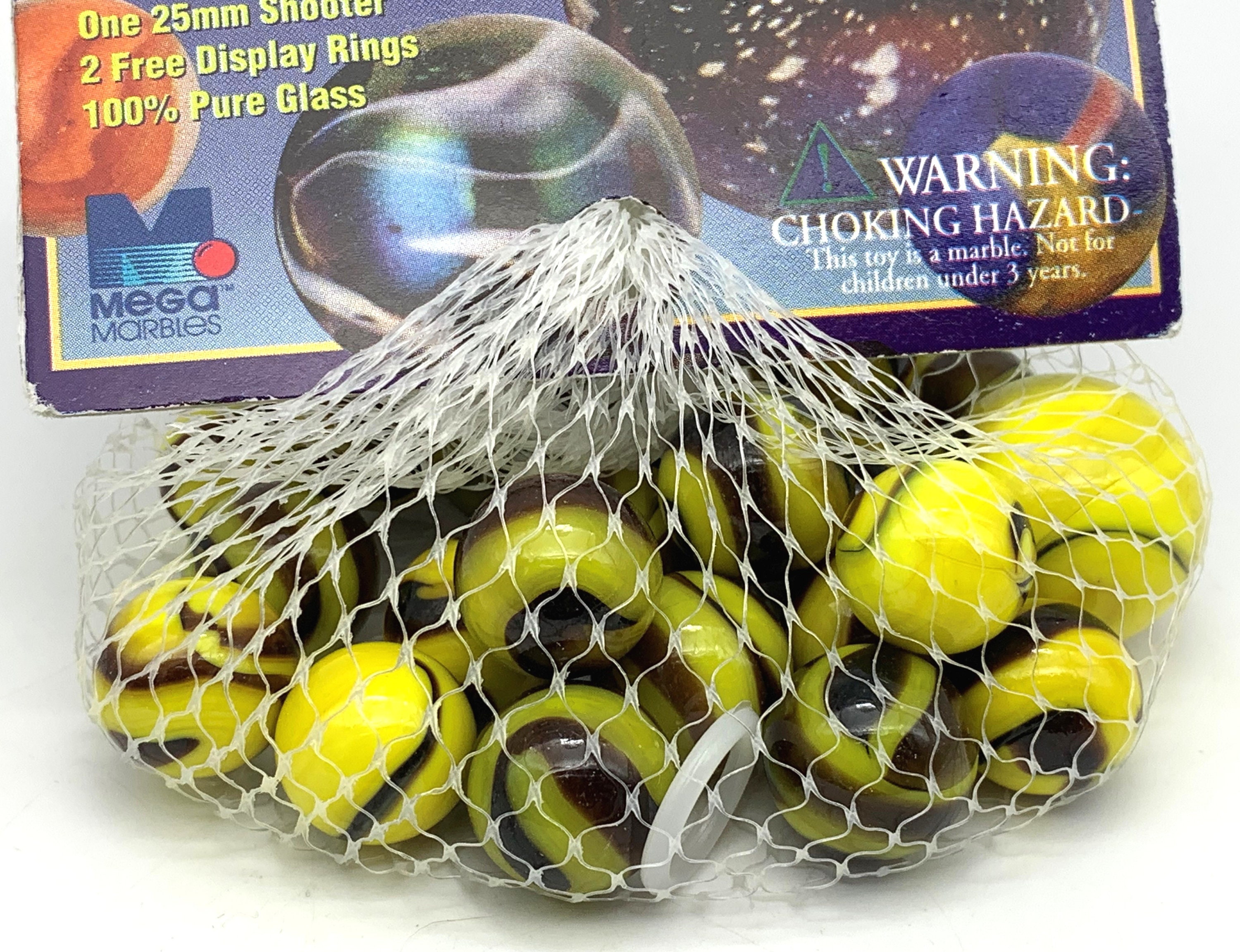 Bumblebee Collector Series Net Bag Glass Mega Marbles by Vacor Blue ...
