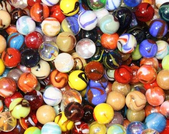 500 Bulk Assorted 16mm Premium Player Glass Mega Marbles (5/8th") Custom Assortment Will Vary