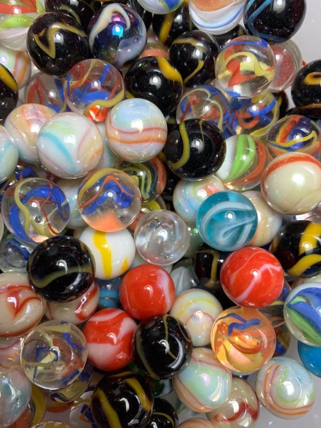 25 Different 16mm Premium Toy Player Marbles 5/8 Inch Glass Value