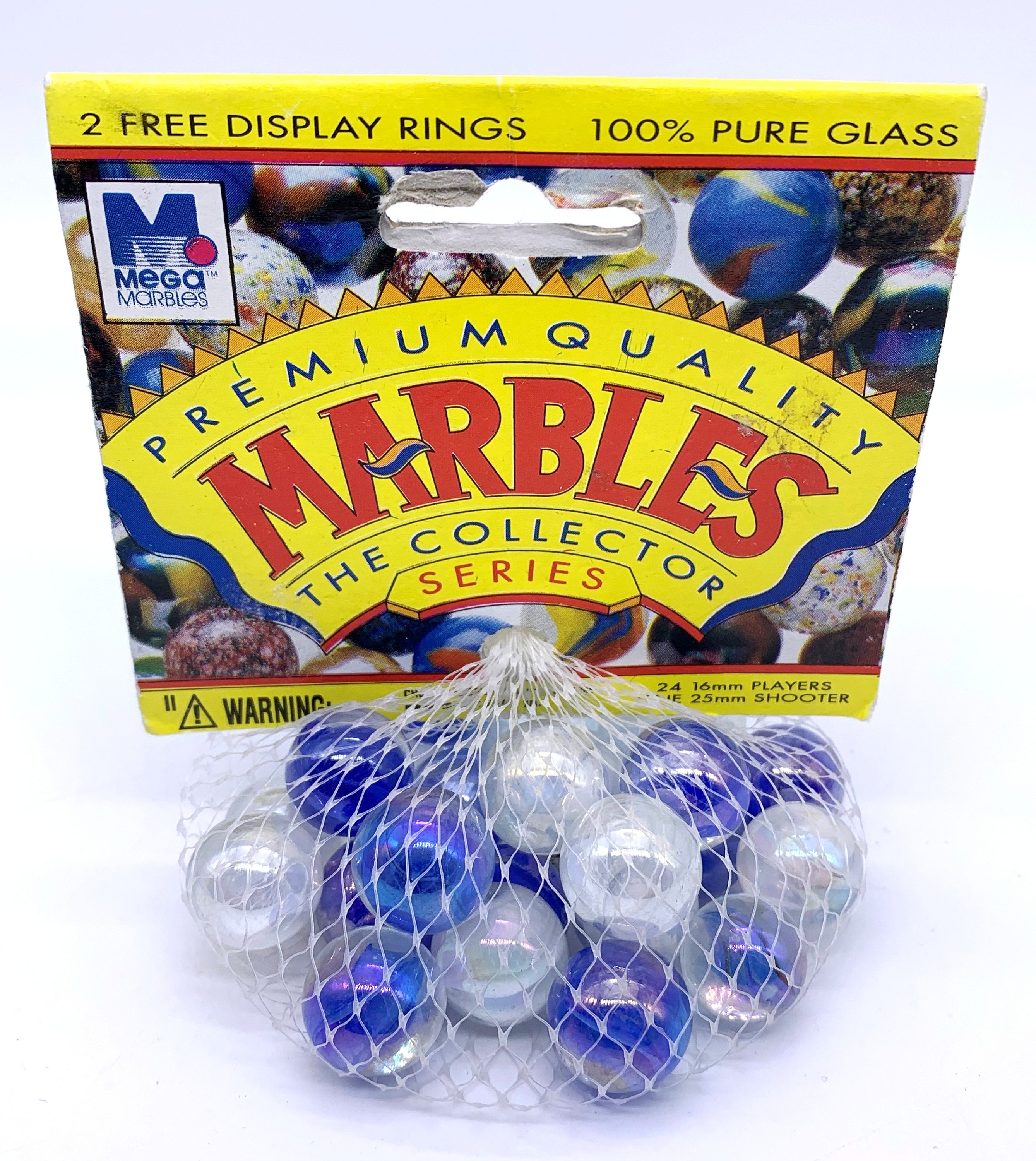 SnowFlake Glass Marbles - 2pc set