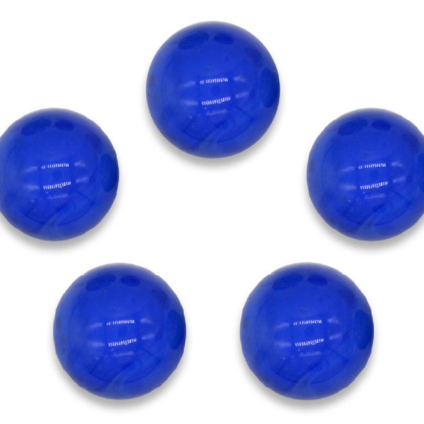 5 Dark Blue Solid Color Opal Glass Shooter Marbles 25mm Packs of 5