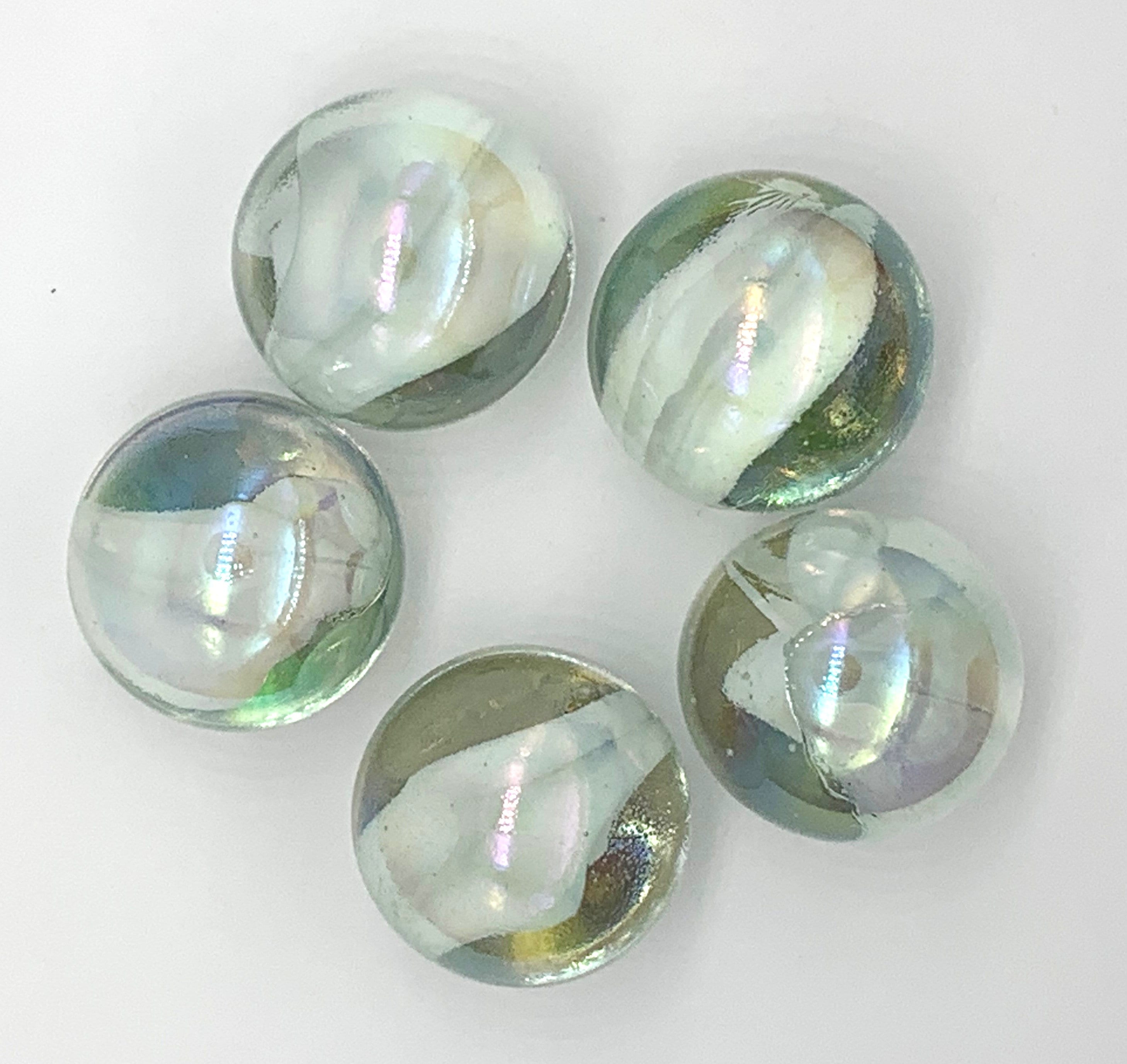 SnowFlake Glass Marbles - 2pc set