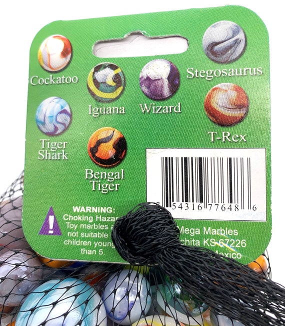 2004 Lmtd Edition Mega Marbles Net Bag Collection Glass Numbered