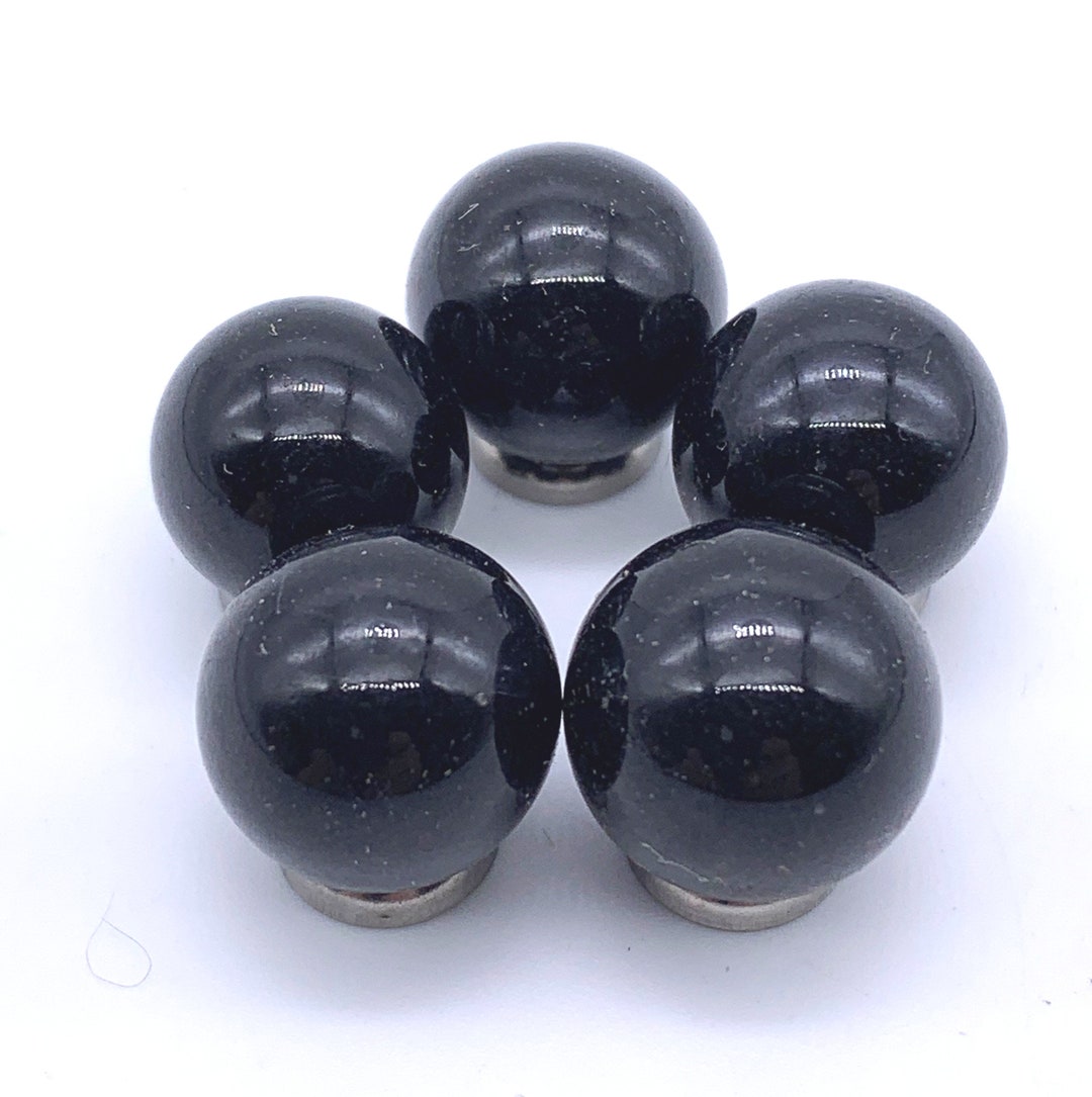 Billies En Verre Opaque Noir 14mm (150 Billes) - Marque Mega Marble - Fabriqué Au Mexique