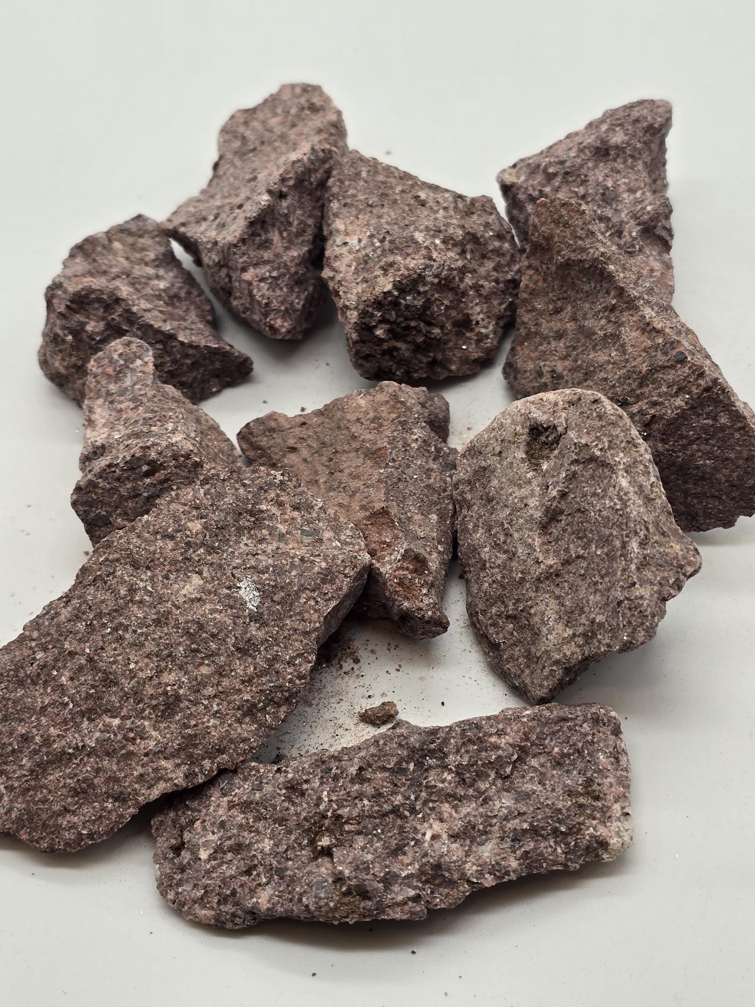 Coarse-grained Red Arkose Sedimentary Rock - 3 Pieces Mineral Specimen ...