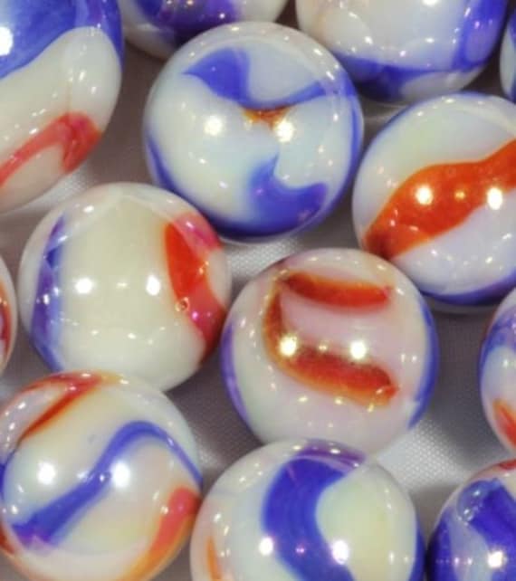 10 pack Mega Marbles Opaque Blue 16mm or 5/8" Marbles