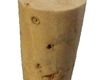 Size 8 Tapered Cork Stopper - Top  7/8 x Point 43/64 x 1 1/16 Length (Inches)  Choice of Quantity