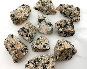 Pegmatite Intrusive Igneous Rock - 10 Unpolished Mineral Specimens - Measures 1 - 2 inches on Longest Side