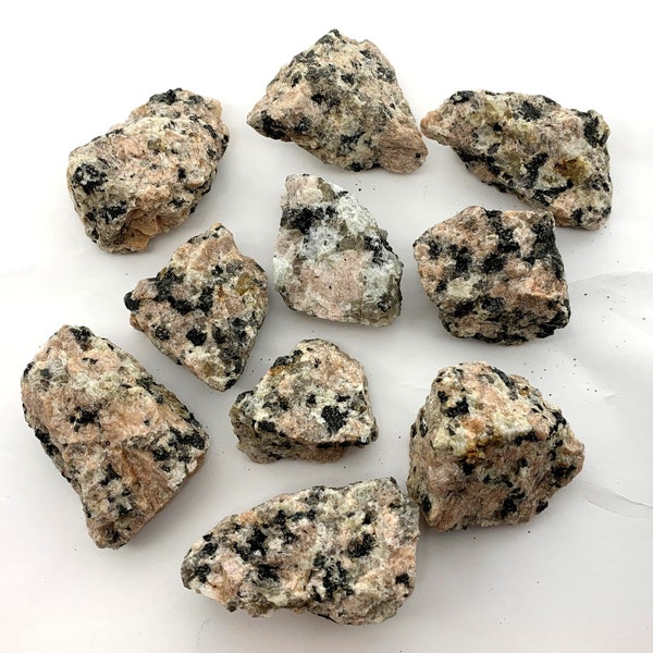 Pegmatite Intrusive Igneous Rock - 10 Unpolished Mineral Specimens - Measures 1 - 2 inches on Longest Side