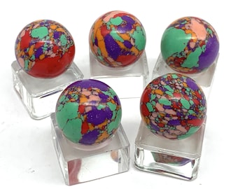 20mm Cooties Shooter Glass Marbles Single or Pack of 5 (3/4") Lovely Mix of Bright Colors Discontinued Games Crafts Art Jewelry
