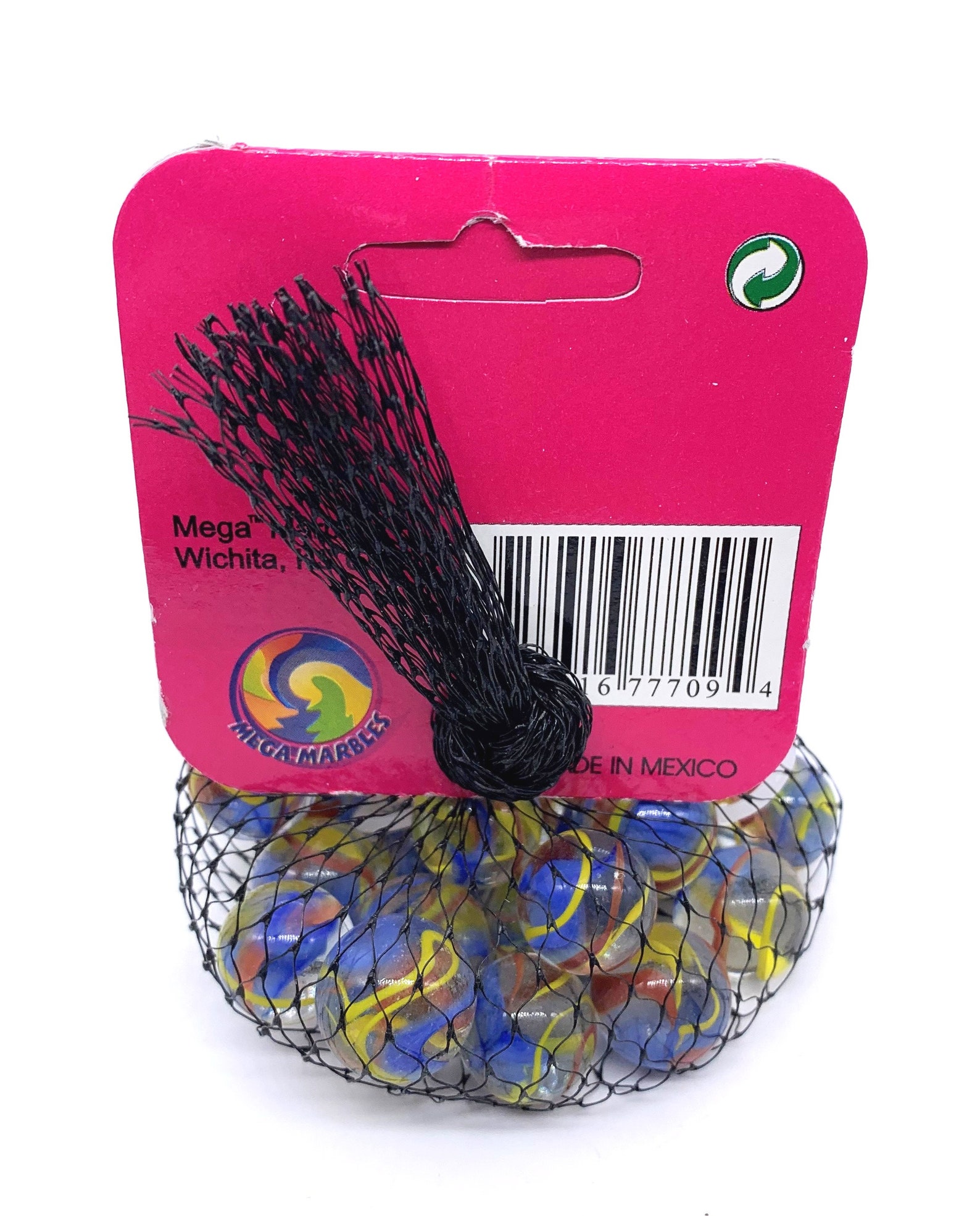 Net Bag of 25 "fiesta" Glass Mega Marbles by Vacor 24 Players 1 Shooter ...