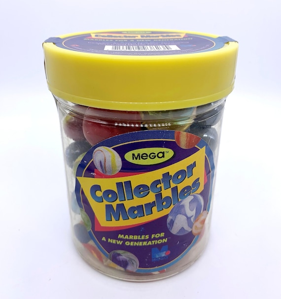 Collector Mega Marbles 22oz Container From 2000 Vacor Mix of Many
