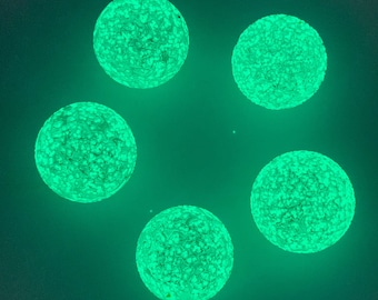 5/8-Inch "Glow-Ball" Marbles 16mm Players Glow in the Dark! Choice of Quantity w Frit