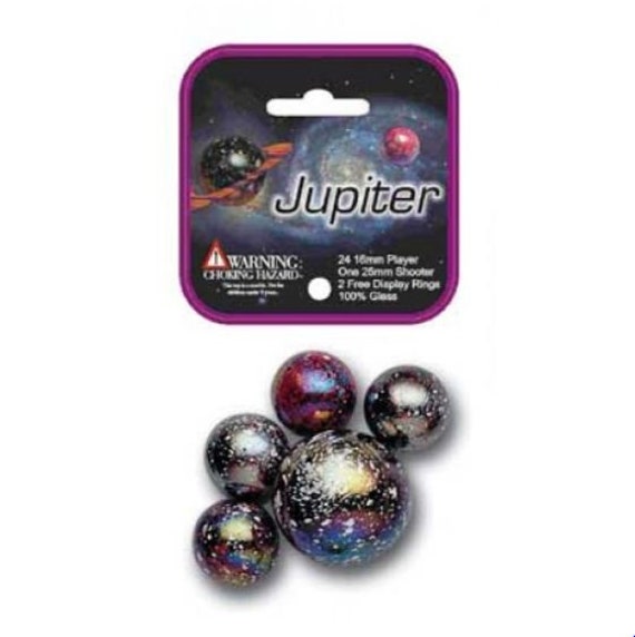 Net Bag of 25 jupiter Glass Mega Marbles 24 Players and 1 Shooter  Iridescent Dark Glass W Green, Blue, or White Colored Splatters -   Canada