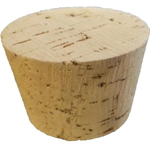Size 28 Tapered Cork Stopper - Top  2 7/64 x Point 1 27/32 x 1 1/2 Length (Inches)  Choice of Quantity