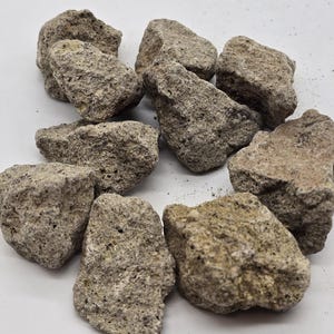 Light Gray Tuff - 10 Raw Pieces Mineral Specimen Measures 1-2 inches on Longest Side Fine-Grained Volcanic Rock
