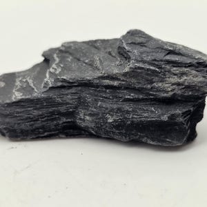 Black-Gray Slate Metamorphic Rock - 3 Pieces Mineral Specimen Metaphysical Balancing Stone -  Measures 1-2 inches on Longest Side -