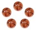 Lion - 16mm Marble Glass Shooters 5/8th' - Pack of 5 w/Stands Transparent Peach with Swirls 