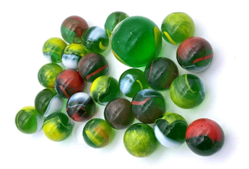 Lot of 5 Early Edition Mega Marbles Net Bags: Agate Hurricane Parrot ...