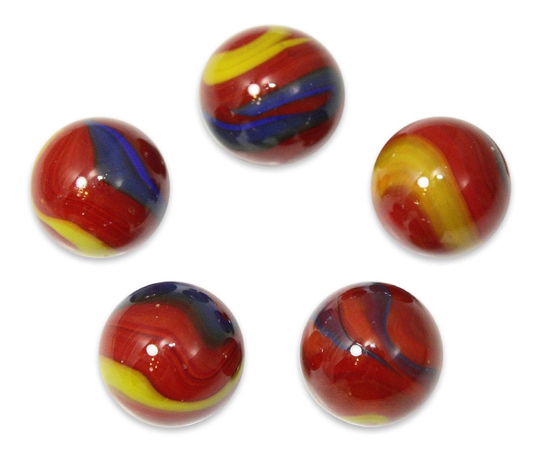 NEW 5 ODIN 22mm GLASS MARBLES TRADITIONAL GAME or COLLECTORS ITEMS HOM 