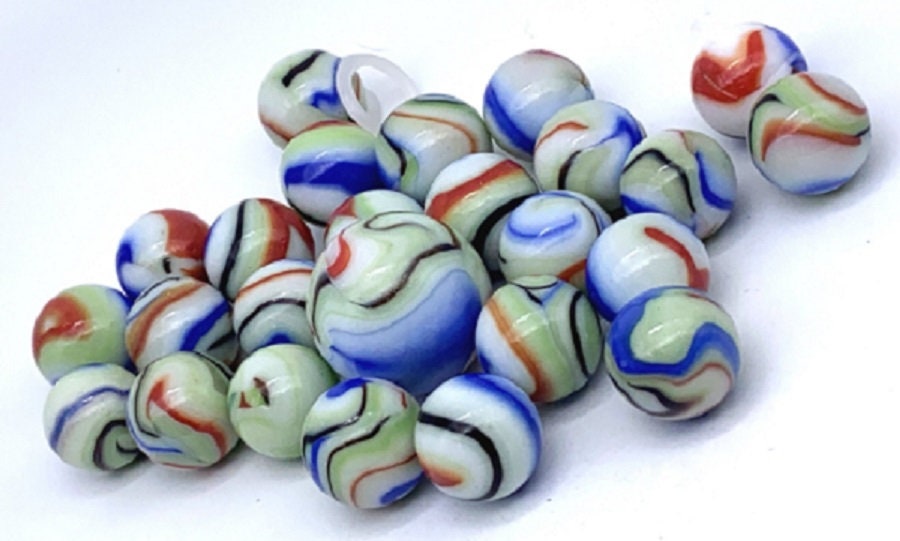 Lot of 5 Early Edition Mega Marbles Net Bags: Agate Hurricane Parrot ...