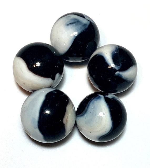 MaRécréation – Lot De 2 Billes Calot Perle Noir – Verre 25 Mm – Jeux De Récréation – Dès 3 Ans