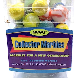 Mega Marbles New Generation Collector Boxes In 2000 Catalouge 12 ounces Vacor Rare! includes Frosted Hurricane