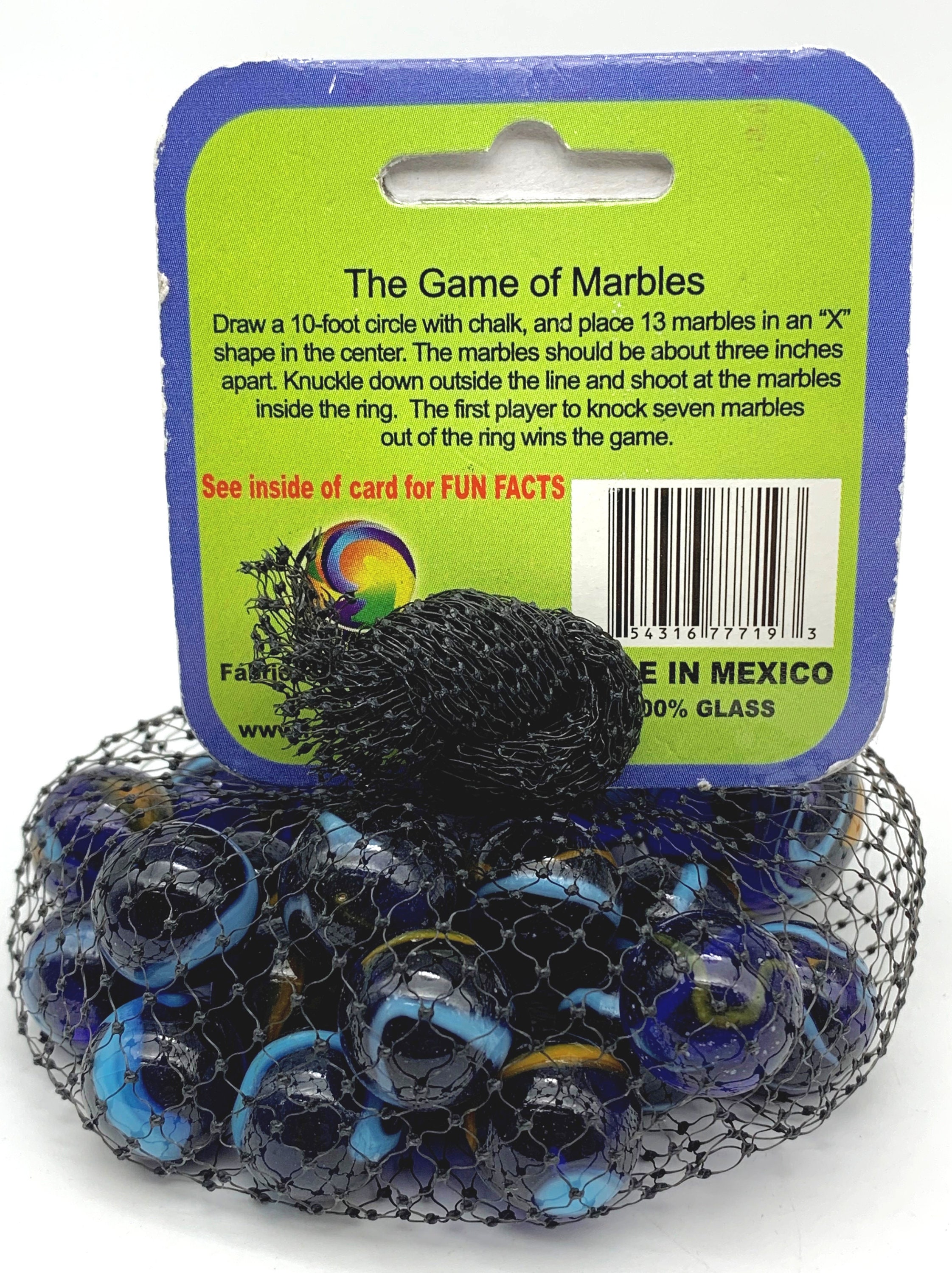 Net Bag 25 "dragonfly" Glass Mega Marbles by Vacor 24 Players 1 Shooter ...