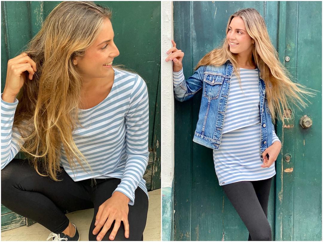 Robe D'allaitement Rayures Bleues Sans Manches - Neuf Sans étiquettes (BNIP)