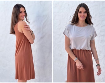 MANIA UNTERKLEID für Mix & Match Stillkleider MIDI in mocca