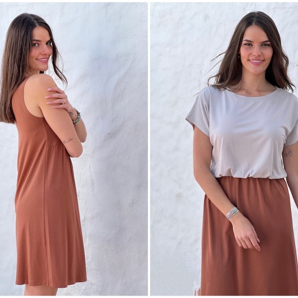 MANIA UNTERKLEID für Mix & Match Stillkleider MIDI in mocca