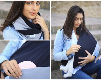MANIA ORGANIC nursing scarf WISPER - nursing scarf nursing scarf for discreet breastfeeding moments