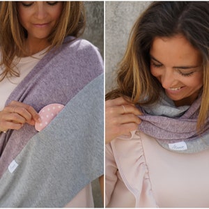 MANIA nursing scarf THEA - nursing scarf made of cozy and soft knit - discreet breastfeeding in public - only size. L/XL