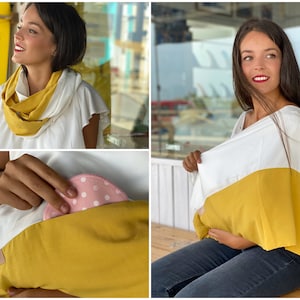 MANIA nursing scarf APONI made of silky viscose - premium nursing scarf nursing cloth
