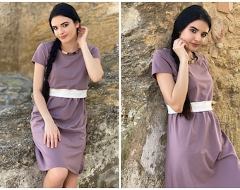 SALE - MANIA nursing dress model: Coco Mauve only in M and XL