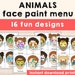 Face Paint Menu Printable Choice Face Painting Designs - Pack of 16 ...