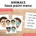 Face Paint Menu Printable Choice Face Painting Designs - Pack of 16 ...