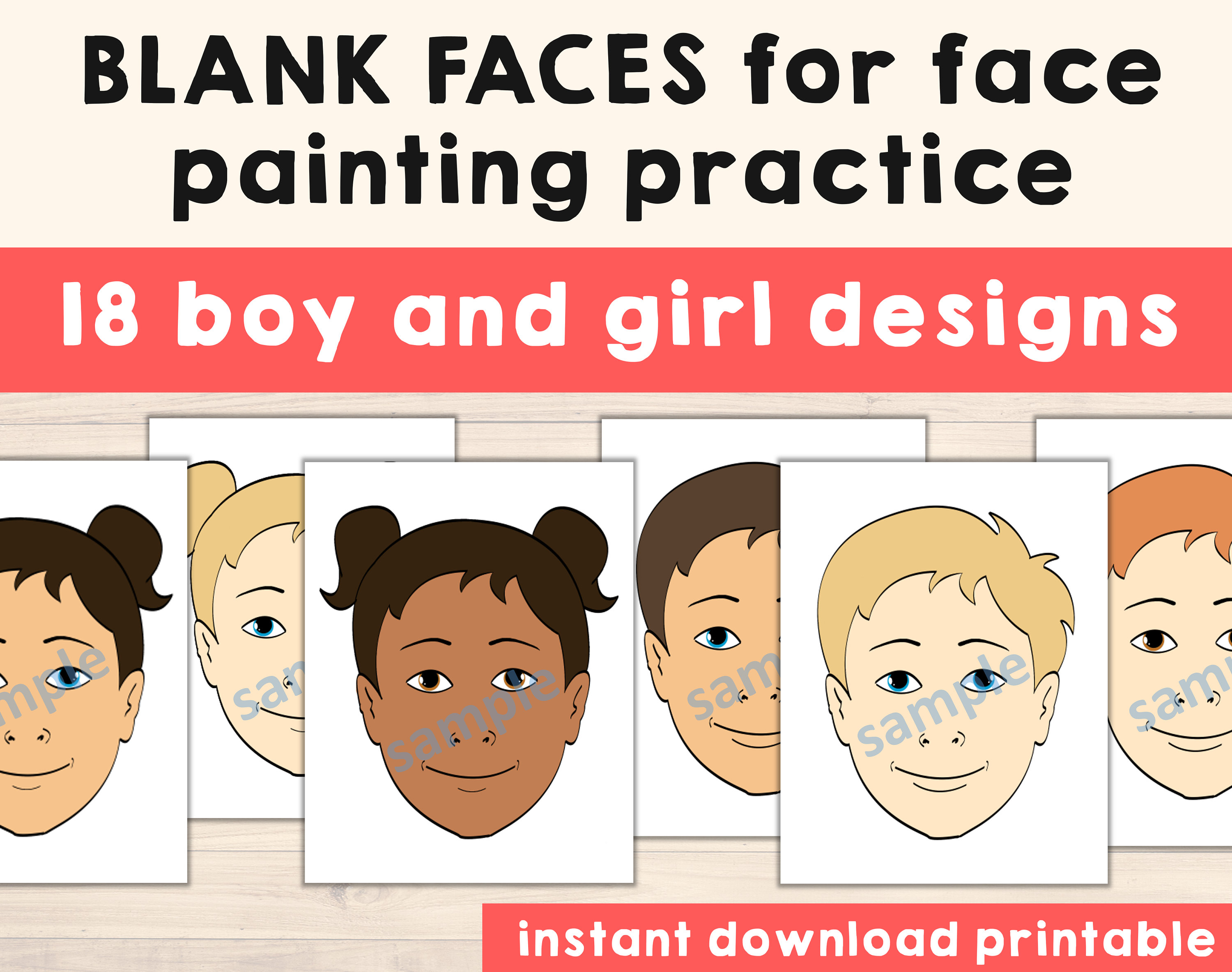 blank face template printable