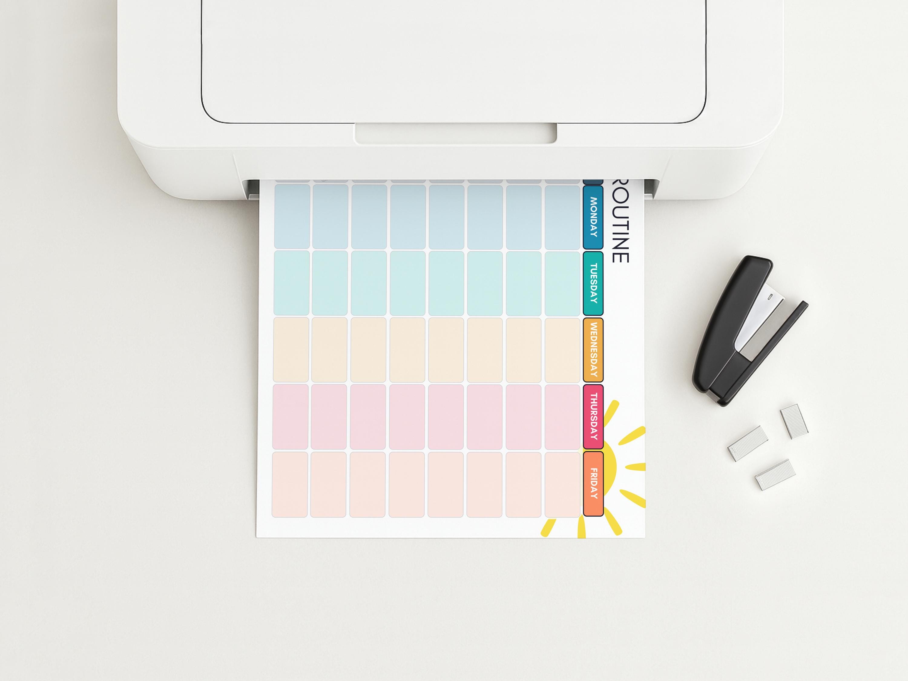Editable Kids Morning Routine Chart | Visual Schedule Printable (canva ...
