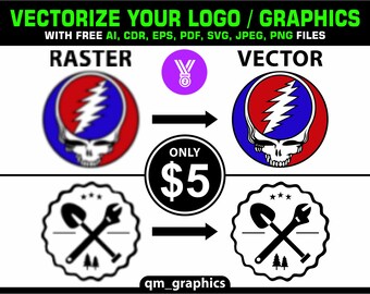 Vector Tracing | raster to vector | Custom Logo Recreation | Vector Conversion | convert to vector | vector redraw  | 12-24 hour delivery